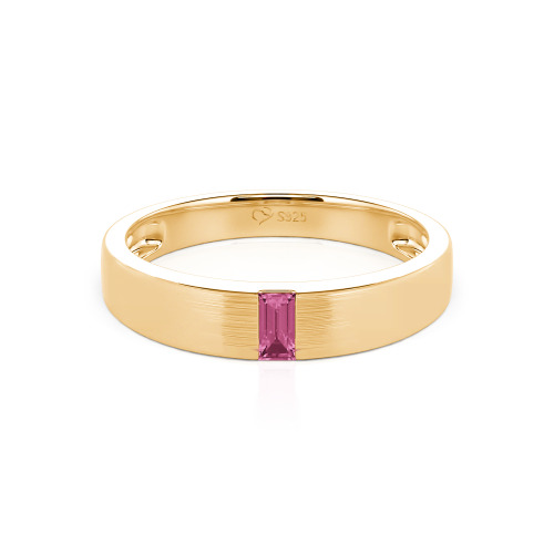 Jeulia Emerald Cut Men's Classic Band
