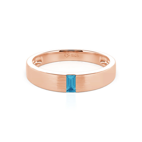Jeulia Emerald Cut Men's Classic Band