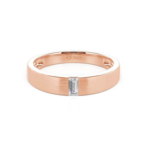 Jeulia Emerald Cut Men's Classic Band