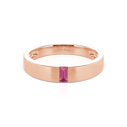 Jeulia Emerald Cut Men's Classic Band