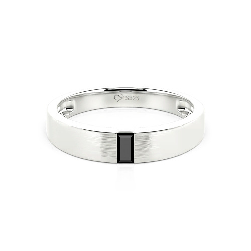 Jeulia Emerald Cut Men's Classic Band