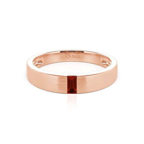 Jeulia Emerald Cut Men's Classic Band
