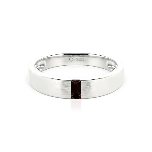 Jeulia Emerald Cut Men's Classic Band