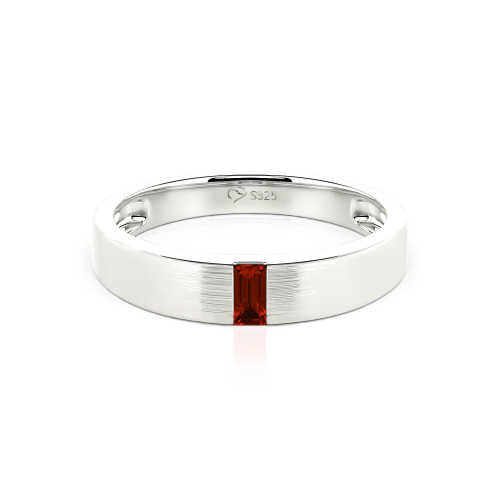 Jeulia Emerald Cut Men's Classic Band