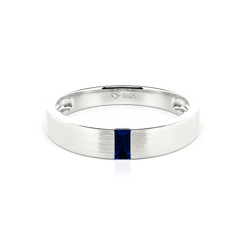 Jeulia Emerald Cut Men's Classic Band