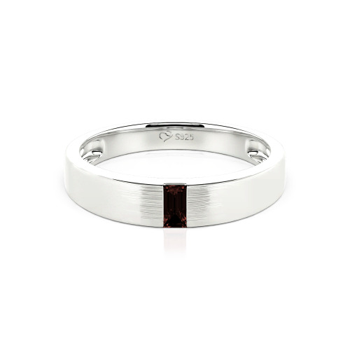 Jeulia Emerald Cut Men's Classic Band