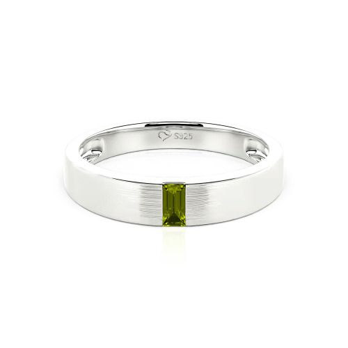Jeulia Emerald Cut Men's Classic Band