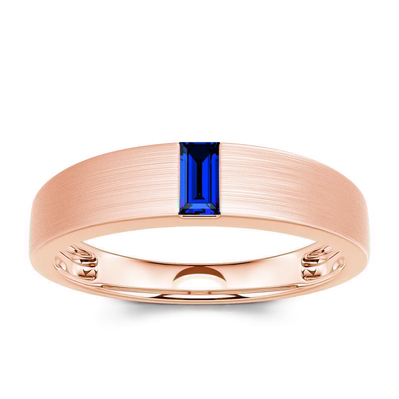 Jeulia per Uomo Moissanite Taglio Smeraldo con 10K/14K/19K Oro Platino