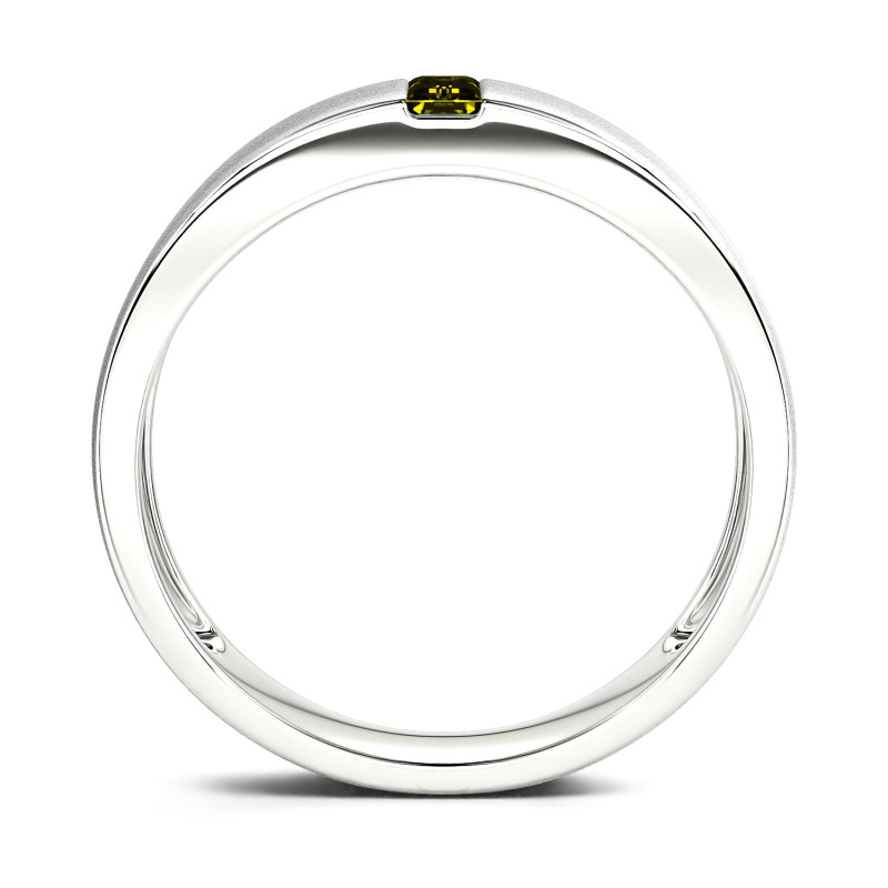 Jeulia Anillo 10K/14K/18K oro de clásico para hombre con corte esmeralda