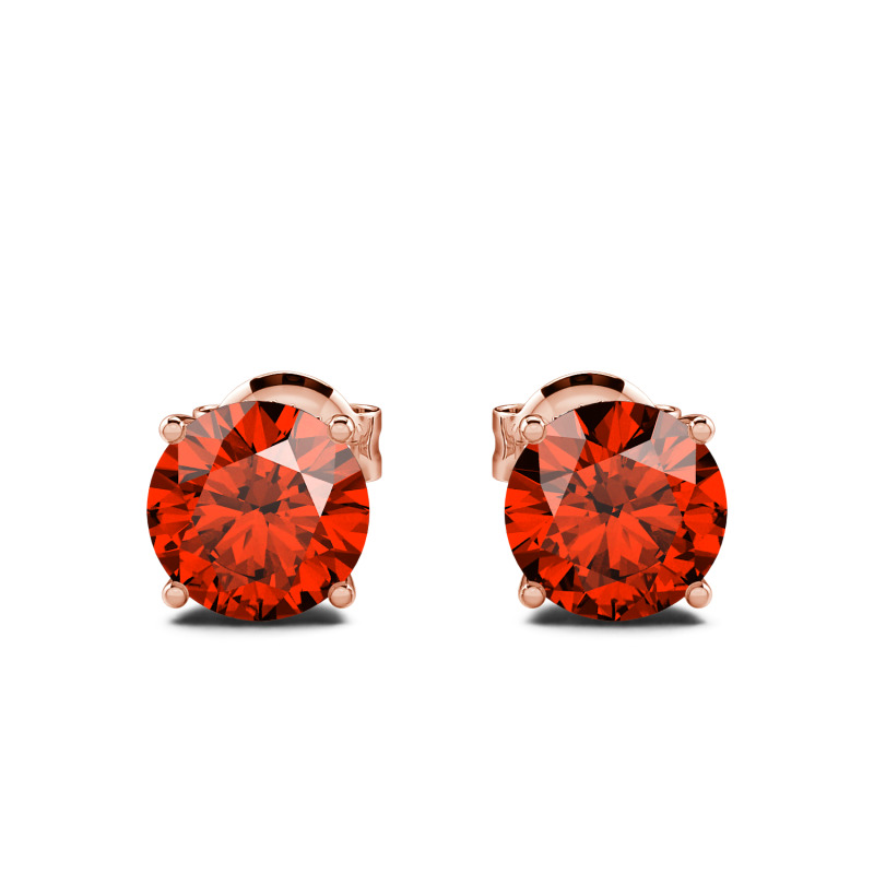 Jeulia  一粒 シンプル ラウンドカット シルバー スタッド ピアス