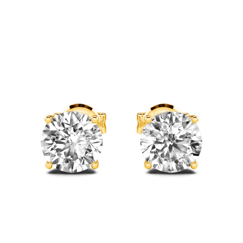 Jeulia Ohrringe Gold 750/585/416 Platin Moissanite Halo Rund Schnitt Geschenk