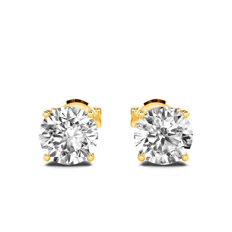 Jeulia Ohrringe Gold 750/585/416 Platin Moissanite Halo Rund Schnitt Geschenk