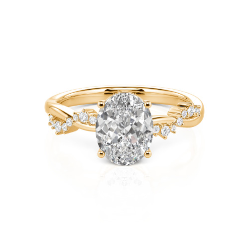 Jeulia Twist Oval Cut Ring
