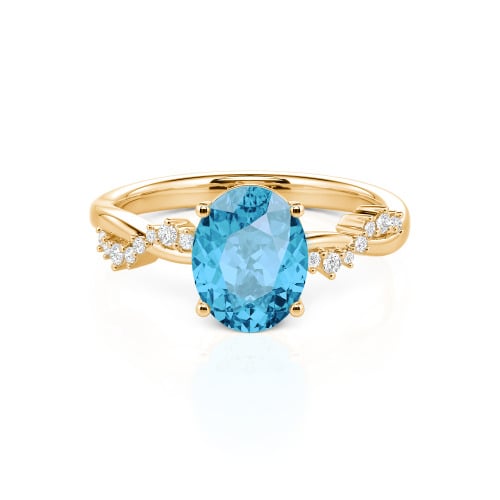 Jeulia Twist Oval Cut Ring