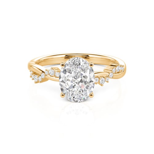 Jeulia Twist Oval Cut Ring