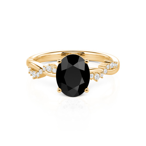Jeulia Twist Oval Cut Ring