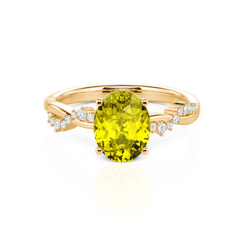 Jeulia Twist Oval Cut Ring
