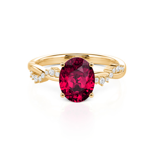 Jeulia Twist Oval Cut Ring