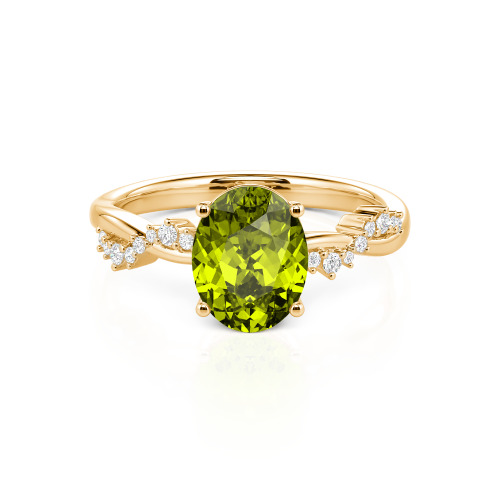 Jeulia Twist Oval Cut Ring