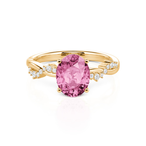 Jeulia Twist Oval Cut Ring
