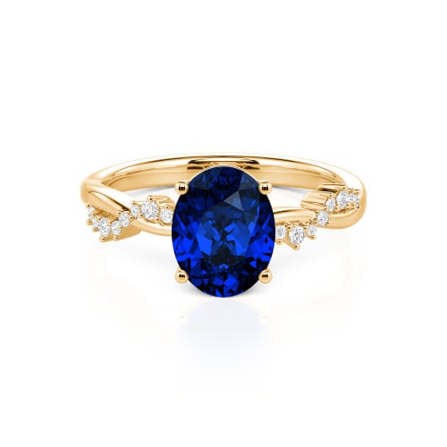 Jeulia Twist Oval Cut Ring