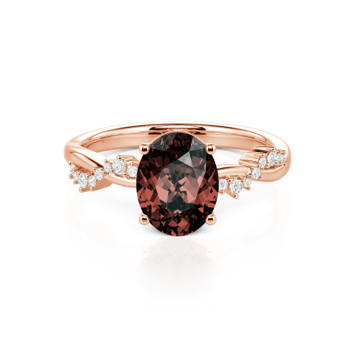 Jeulia Twist Oval Cut Ring