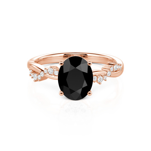 Jeulia Twist Oval Cut Ring