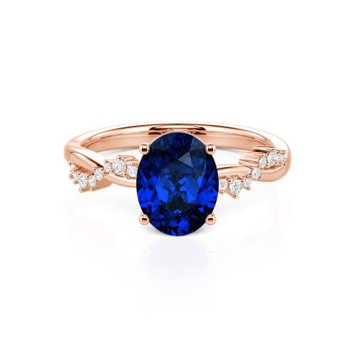 Jeulia Twist Oval Cut Ring