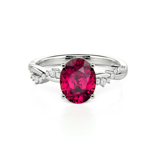 Jeulia Twist Oval Cut Ring