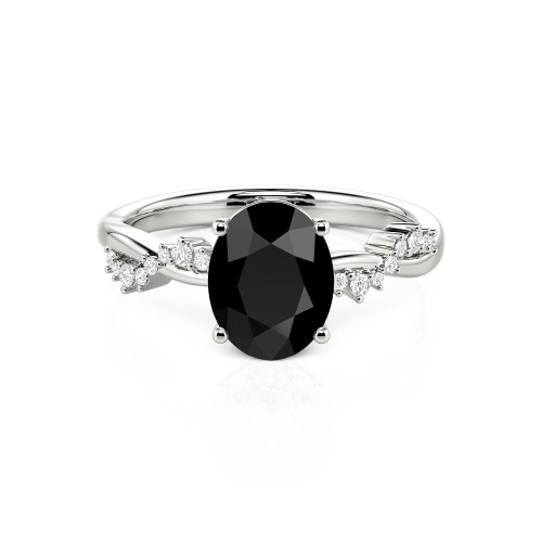 Jeulia Twist Oval Cut Ring