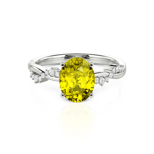 Jeulia Twist Oval Cut Ring
