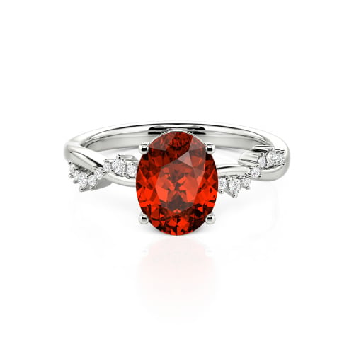 Jeulia Twist Oval Cut Ring