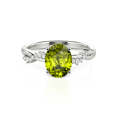 Jeulia Twist Oval Cut Ring