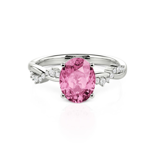 Jeulia Twist Oval Cut Ring