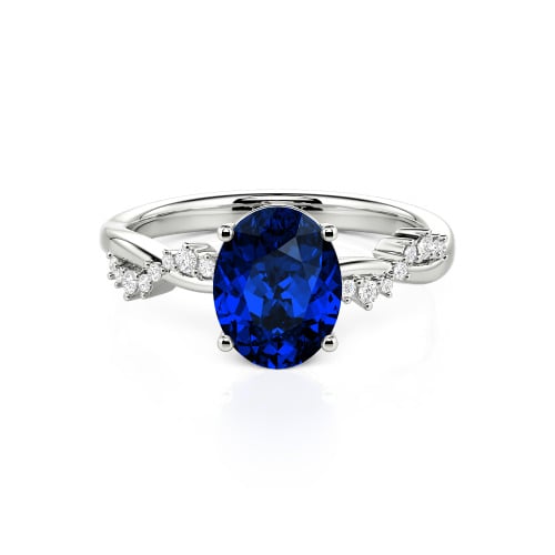 Jeulia Twist Oval Cut Ring