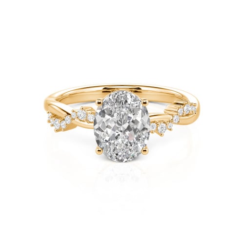 Jeulia Twist Oval Cut Ring