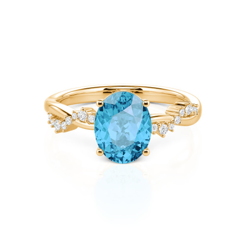 Jeulia Twist Oval Cut Ring
