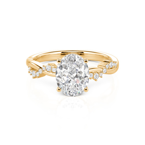 Jeulia Twist Oval Cut Ring