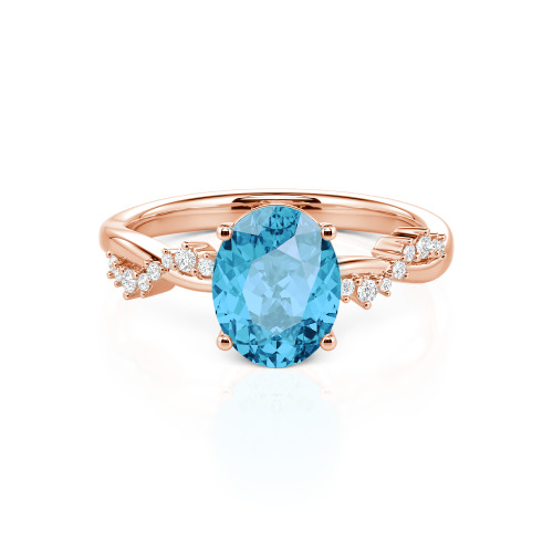 Jeulia Twist Oval Cut Ring