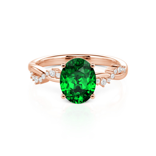 Jeulia Twist Oval Cut Ring