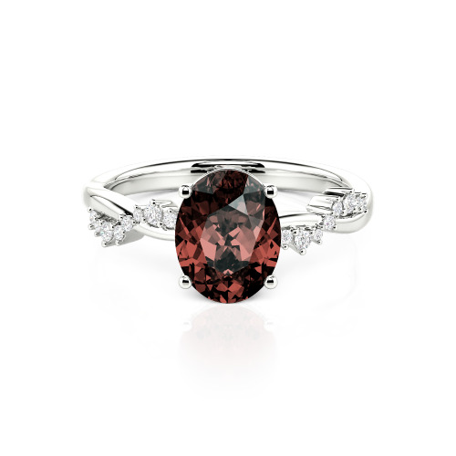 Jeulia Twist Oval Cut Ring