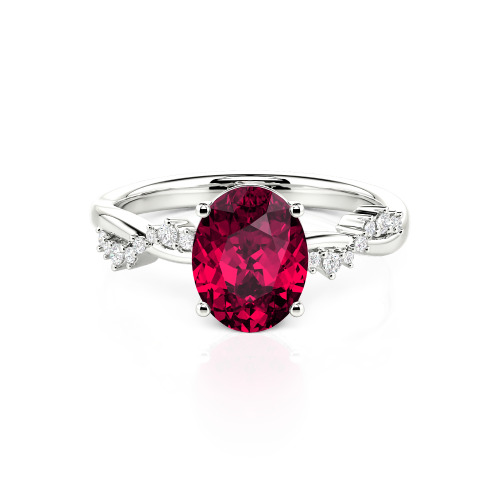 Jeulia Twist Oval Cut Ring