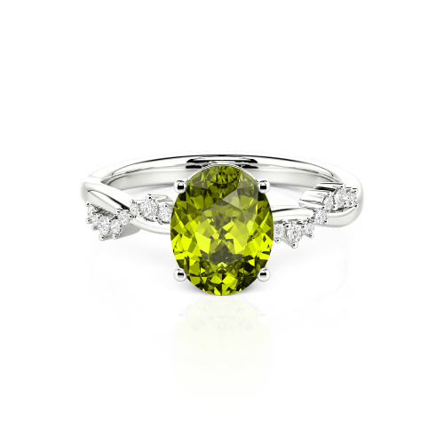 Jeulia Twist Oval Cut Ring