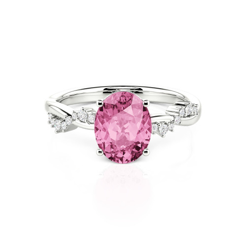 Jeulia Twist Oval Cut Ring