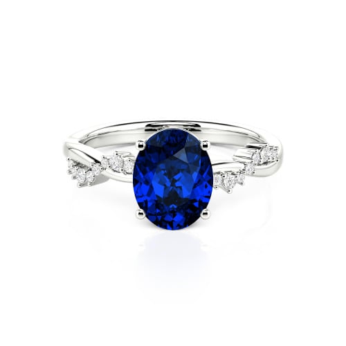 Jeulia Twist Oval Cut Ring