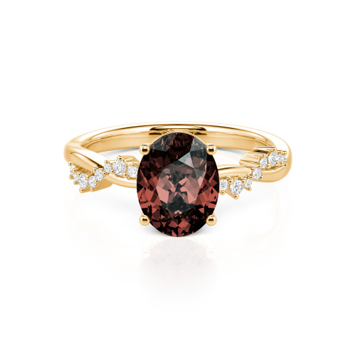 Jeulia Twist Oval Cut Ring