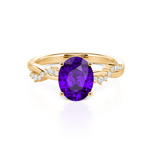 Jeulia Twist Oval Cut Ring