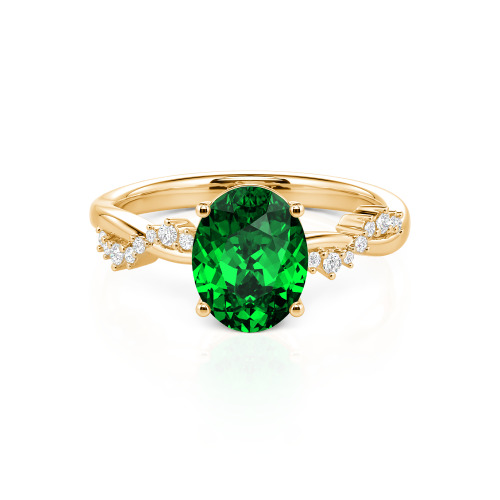 Jeulia Twist Oval Cut Ring