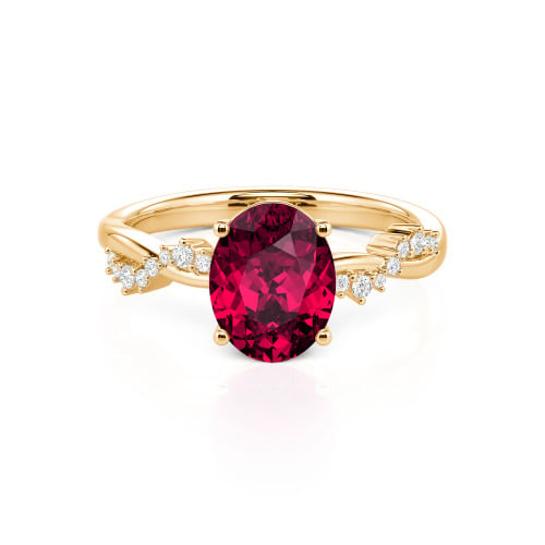 Jeulia Twist Oval Cut Ring