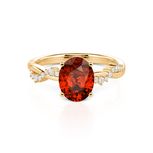 Jeulia Twist Oval Cut Ring